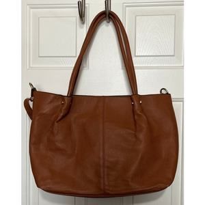 New Directions Women's Brown Large Leather Tote Bag